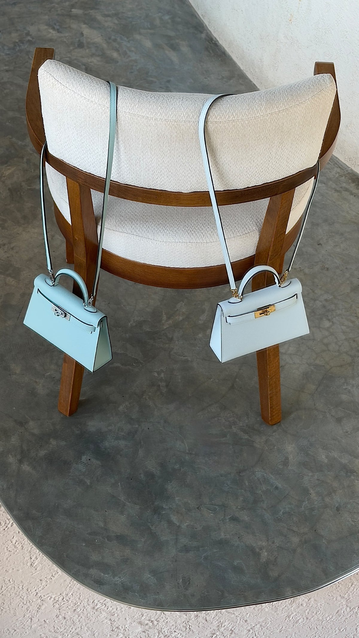 Hermes Mini Kelly Handbag - White