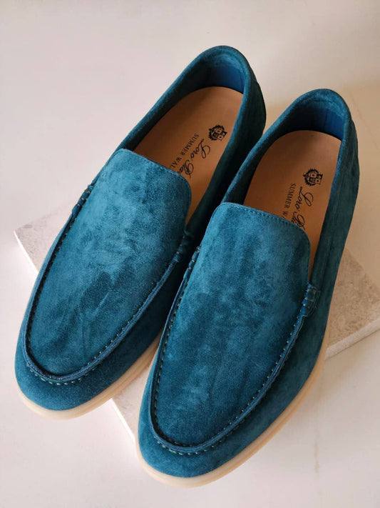 Loro Piana Loafers - Turquoise Blue Green