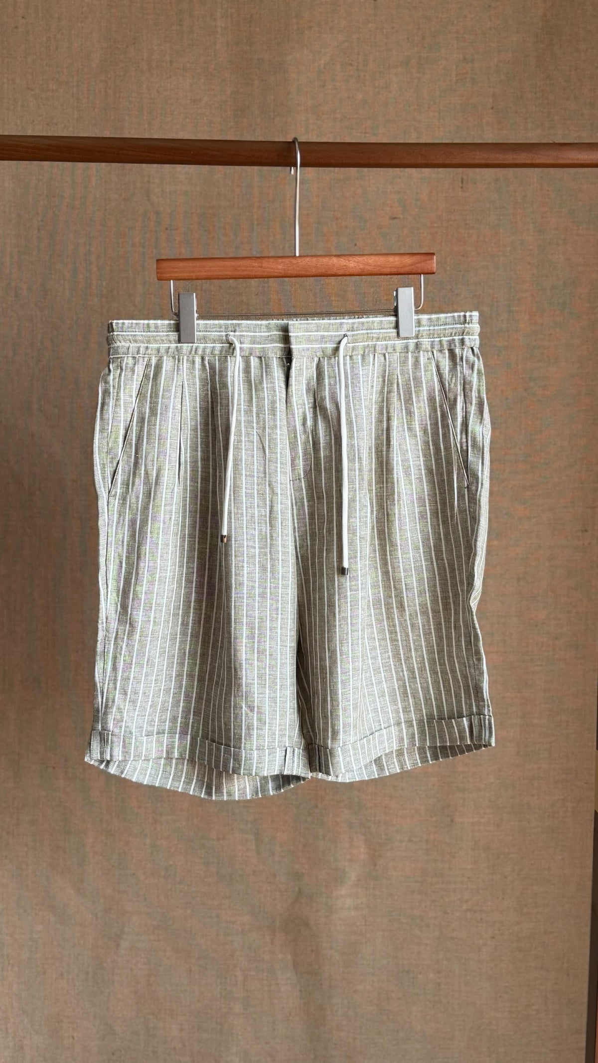 Loro Piana Shorts - Green, White, Brown