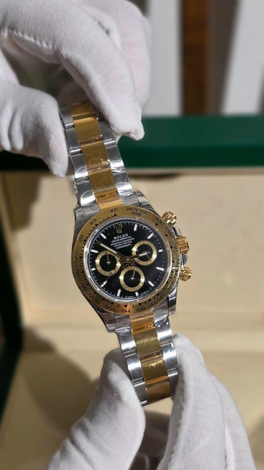 Rolex Watch - Gold & Silver & Black