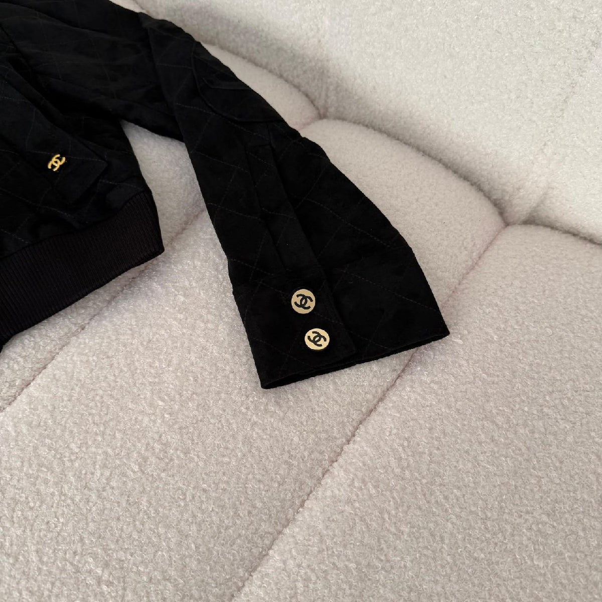 Chanel Quilted Bomber Jacket - Black