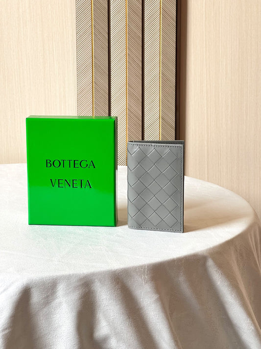 Bottega Veneta Woven Card Holder - Grey
