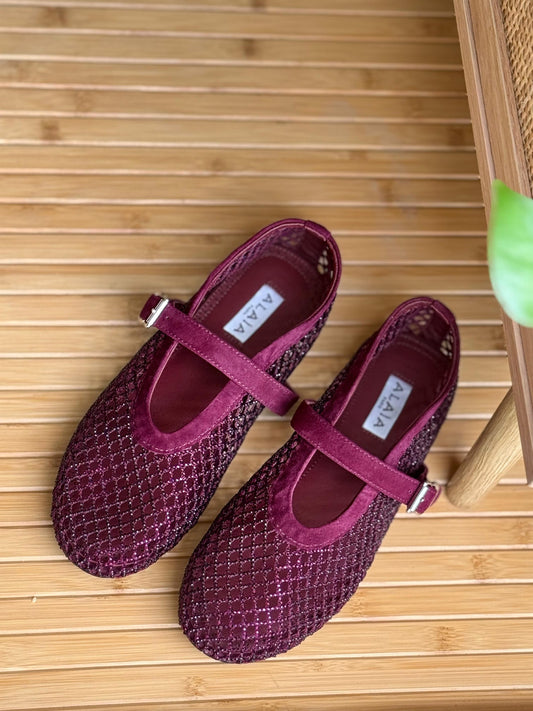 Alaia Ballerina - Burgundy