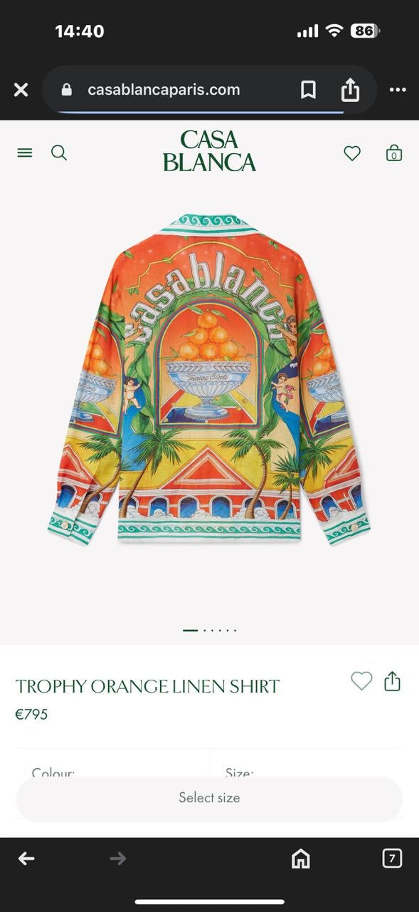 Casablanca Shirt 3 colors