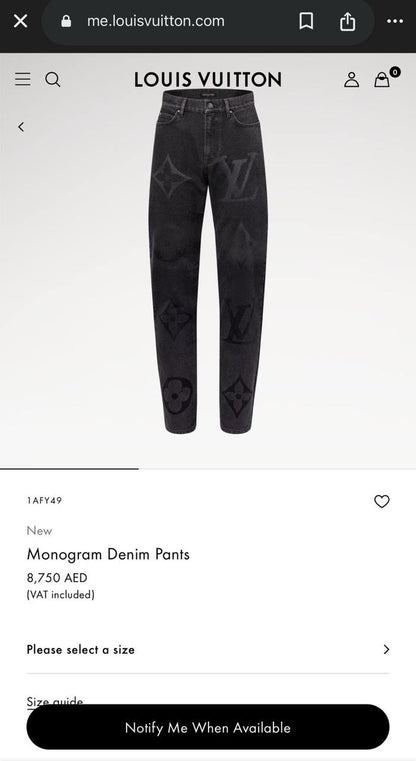 Louis Vuitton Jeans Pants