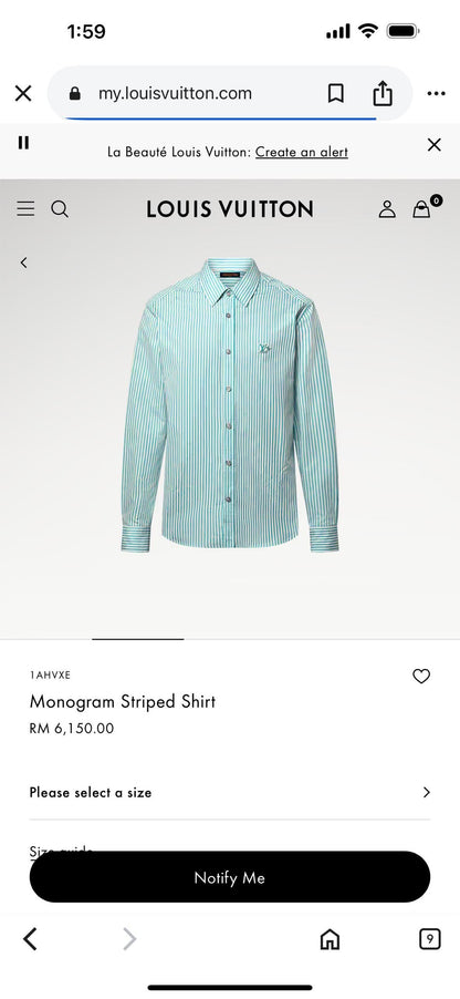 Louis Vuitton Long Sleeve Shirt