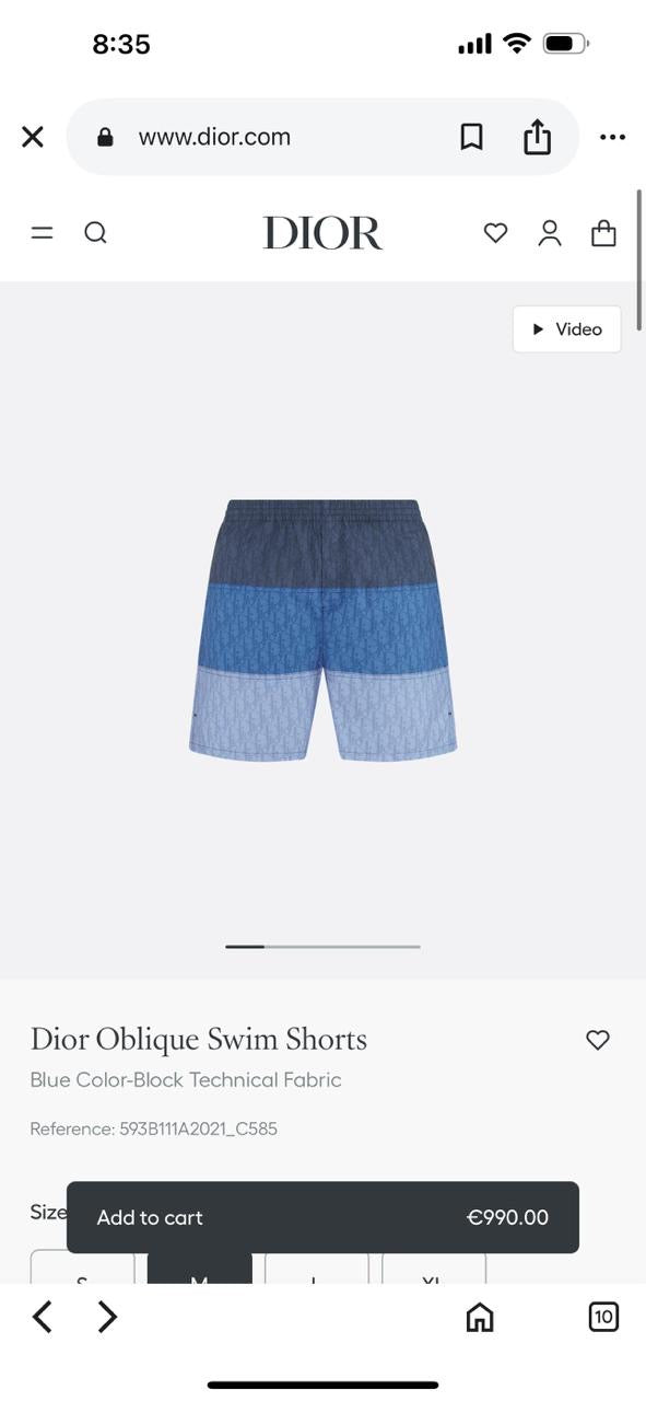 Dior Swimming Short
