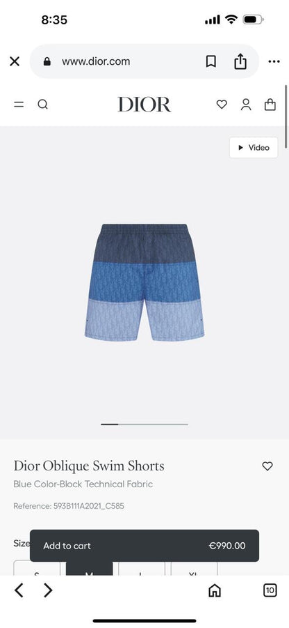 Dior Swimming Short