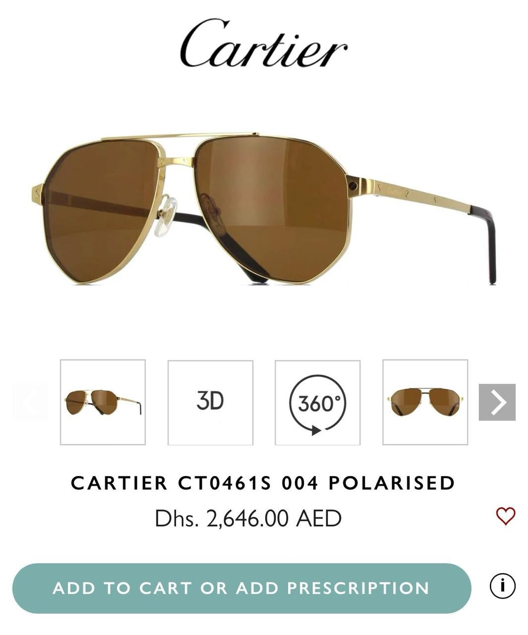 Cartier Sunglasses 3 colors