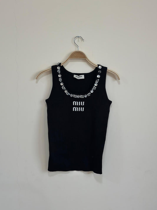Miu Miu Sleeveless T-Shirt