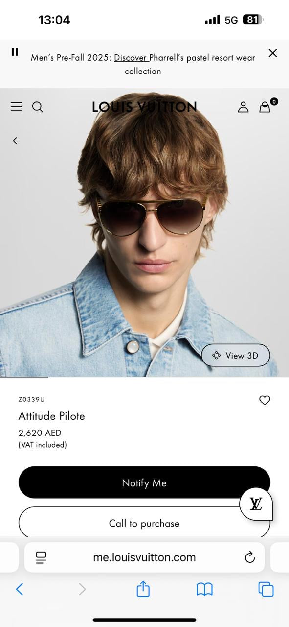 Louis Vuitton Sunglasses 4 colors
