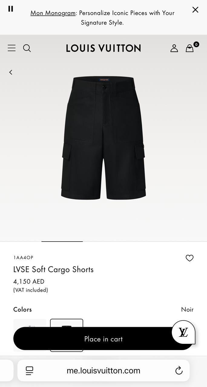 Louis Vuitton Cargo Shorts