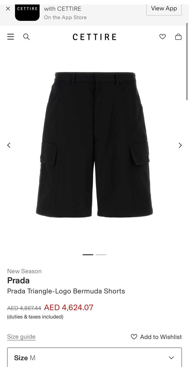 Prada Triangle Logo Bermuda Shorts