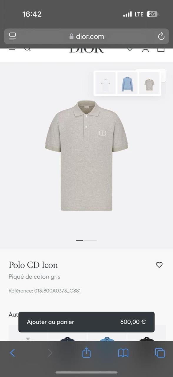 Dior Polo Shirt 3 colors