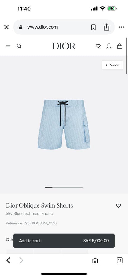 Dior Swimming Short
