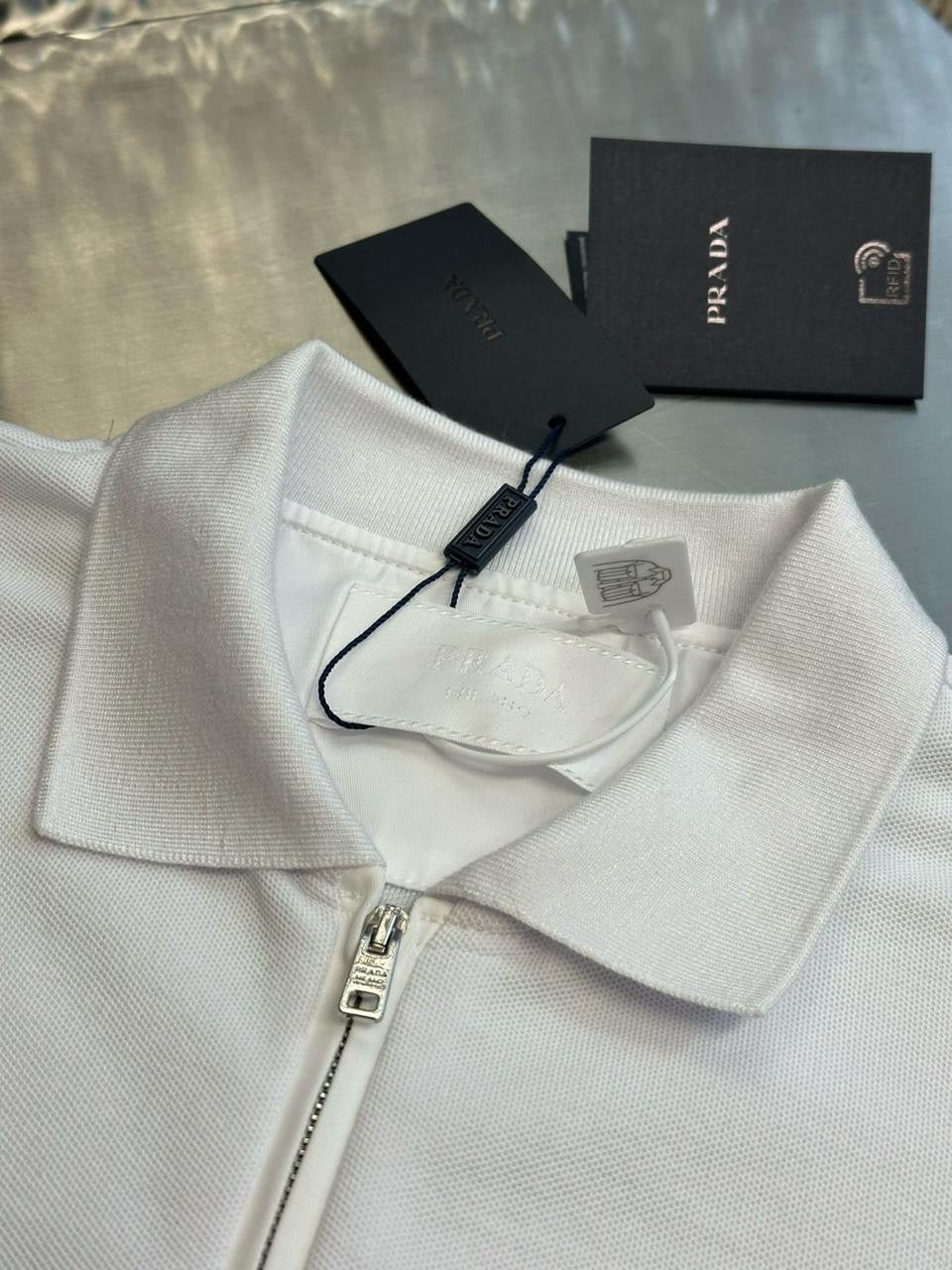 Prada Zipper Polo Shirt