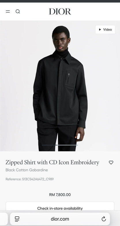 Dior Zipped Shirt