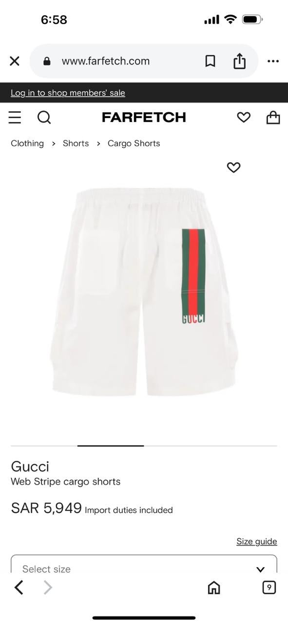 Gucci Cargo Short