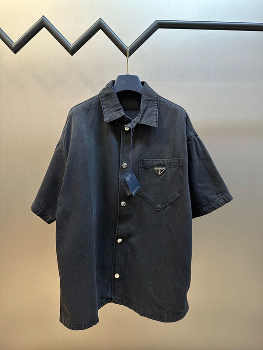 Prada Short Sleeve Denim Shirt