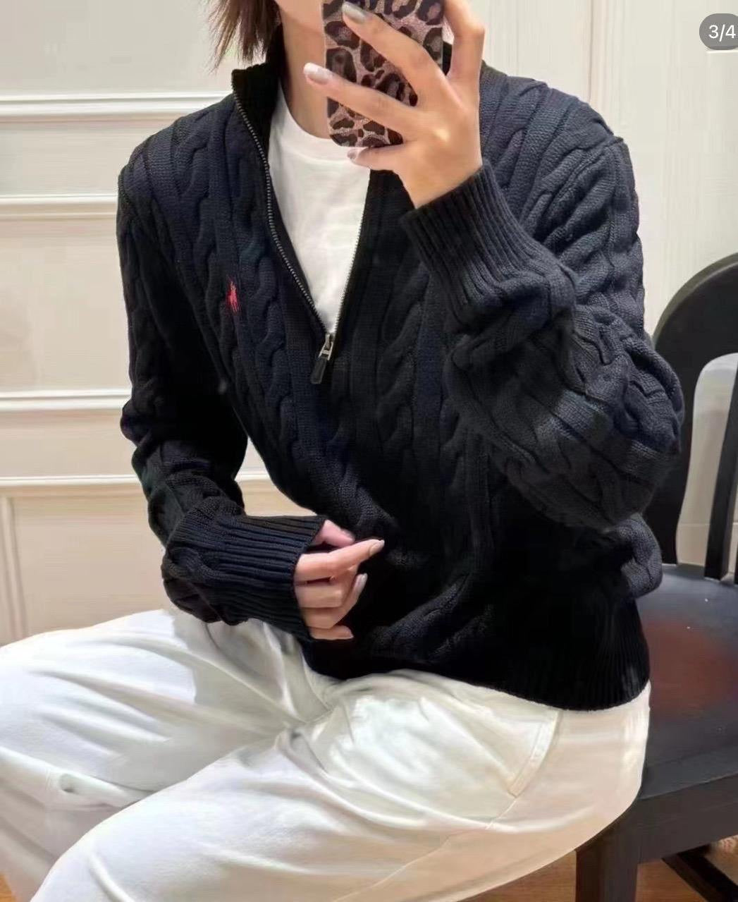 Polo Half Zipper Sweaters