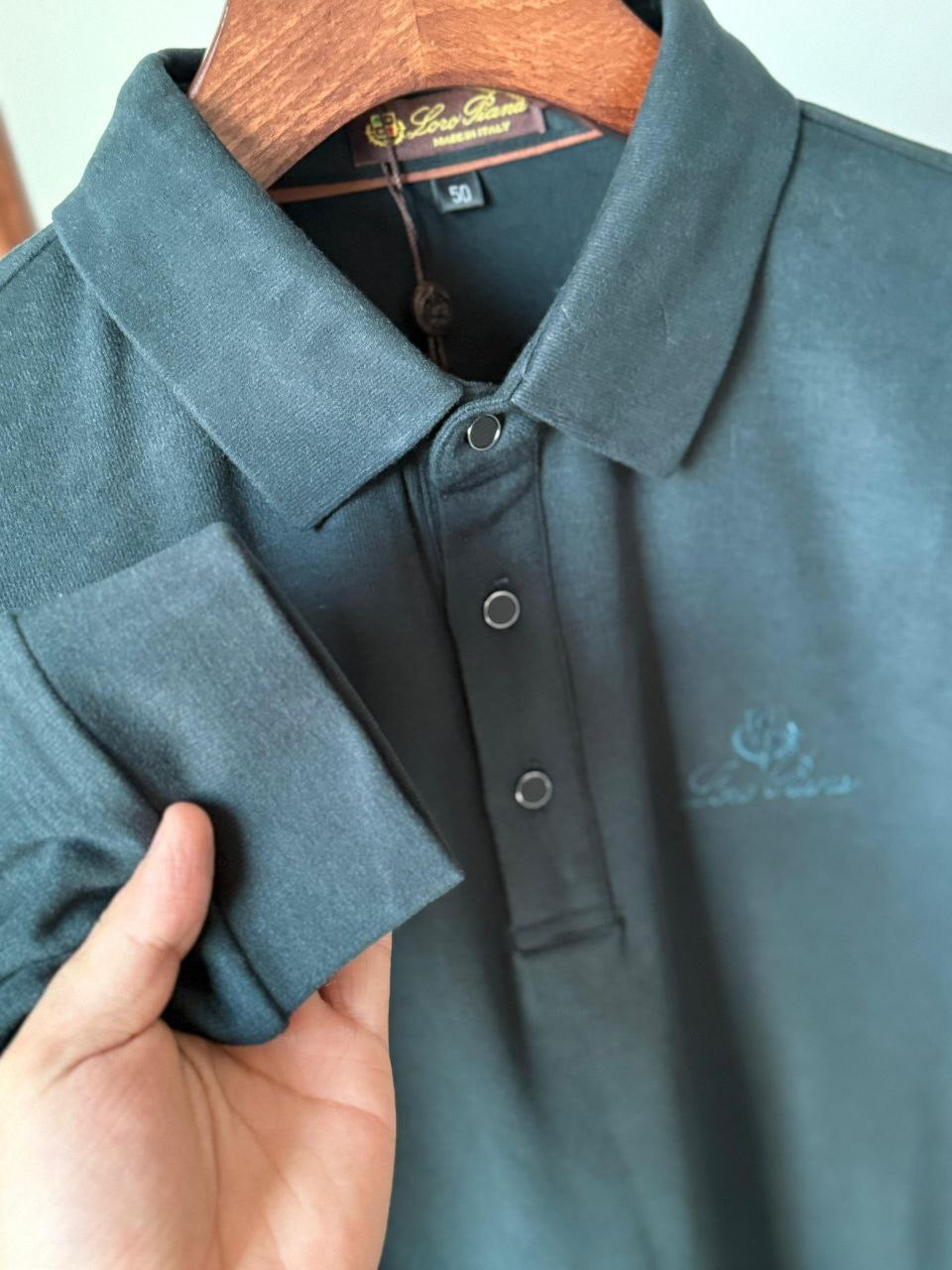 Loro Piana Long Sleeve Polo Shirt