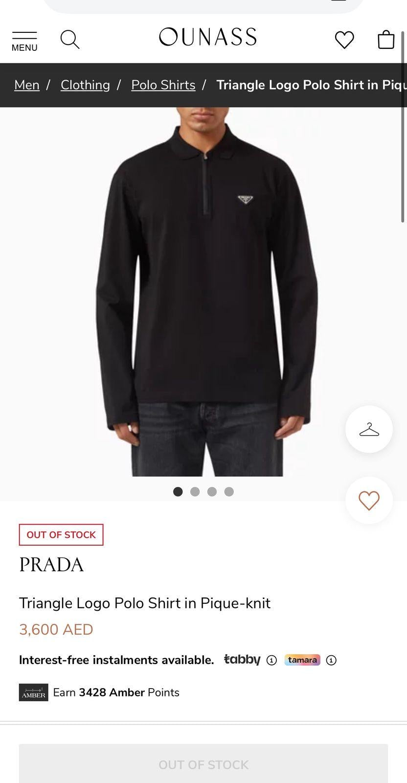 Prada Long Sleeve Polo Shirt