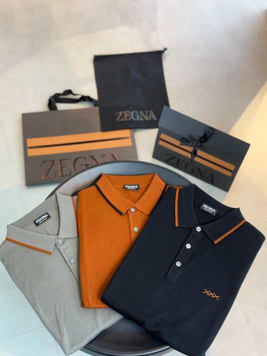 Zegna Cashmere Polo Shirt 3 colors