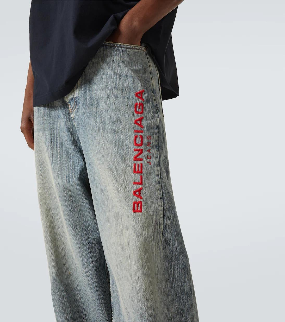 Balenciaga Wide Leg Jeans Pants