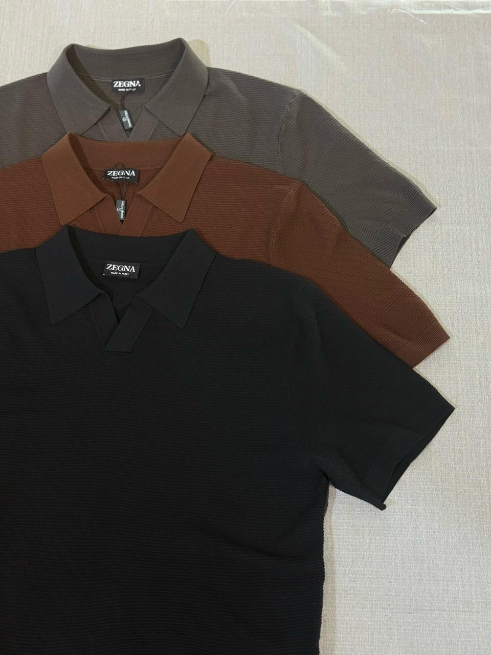Zegna Cashmere Polo Shirt 3 colors