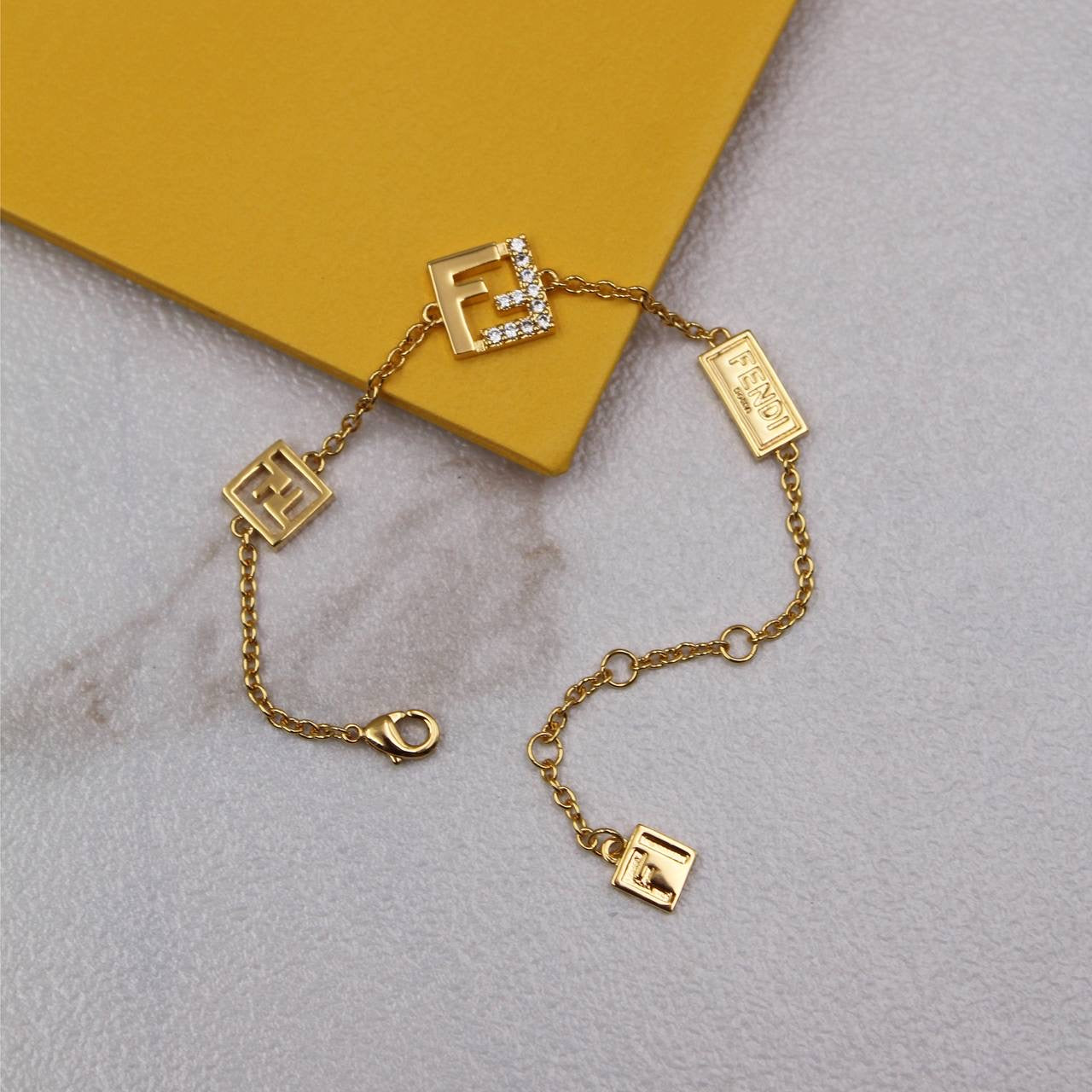 Fendi Necklace ,Earrings & Bracelet
