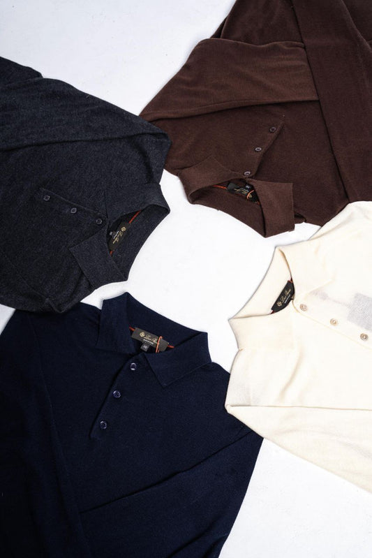Loro Piana Long Sleeve Polo Shirt