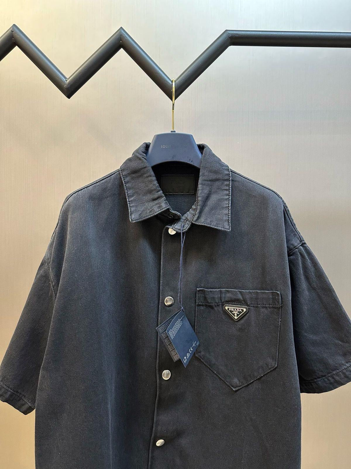 Prada Short Sleeve Denim Shirt