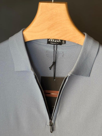 Zegna Zipper Polo Shirt 3 colors