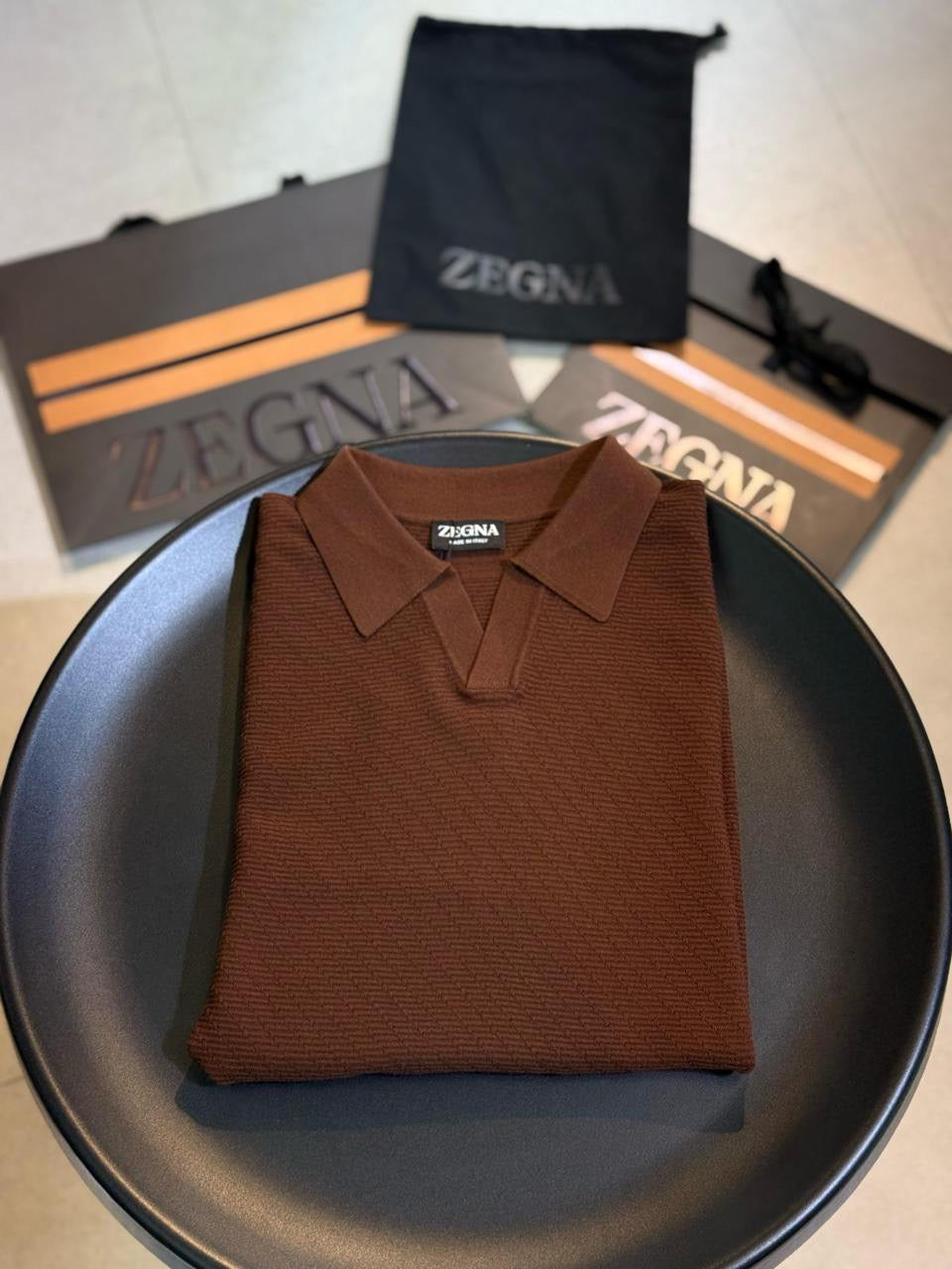 Zegna Cashmere Polo Shirt 3 colors