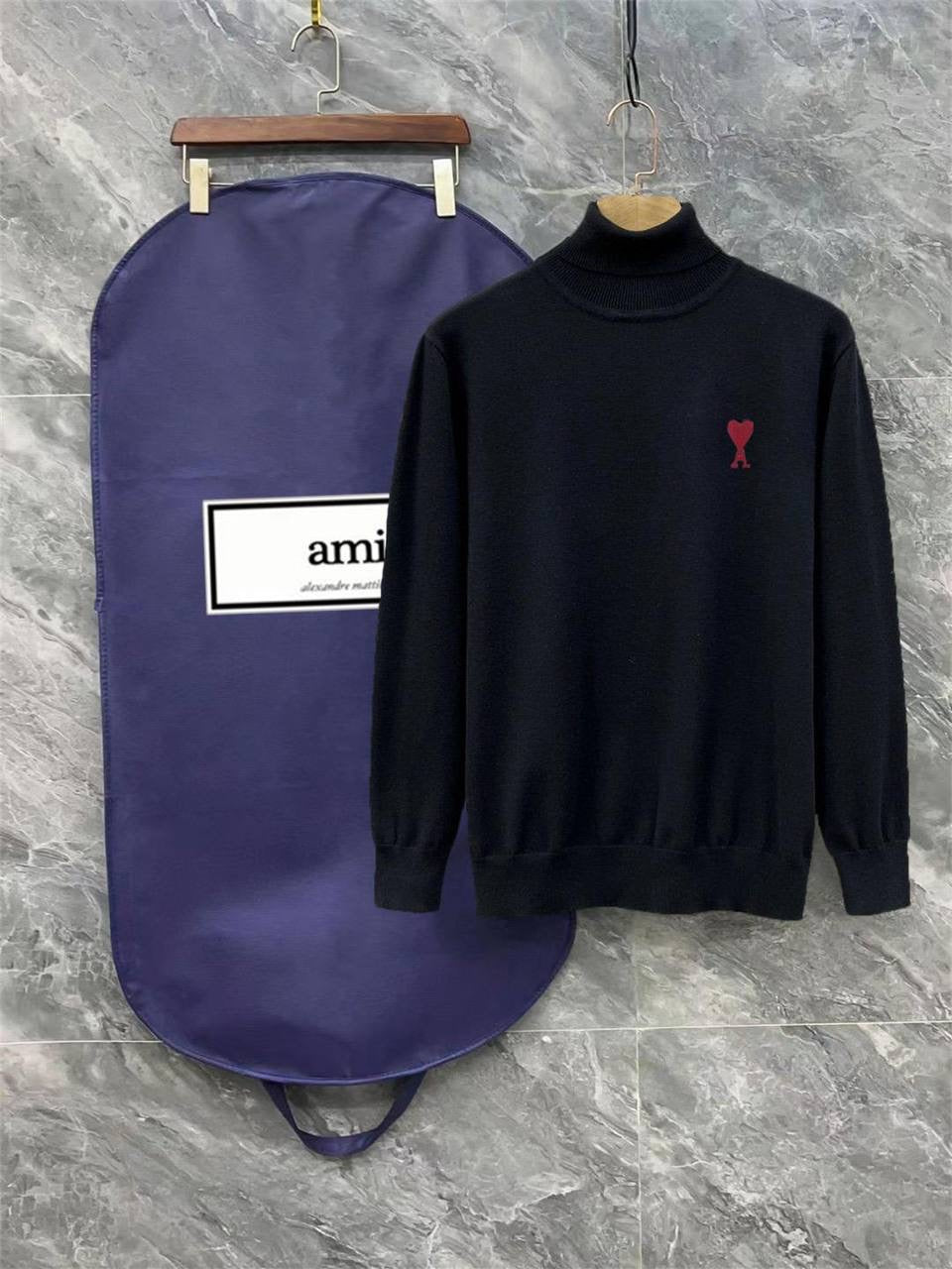 AMI High Neck Sweater