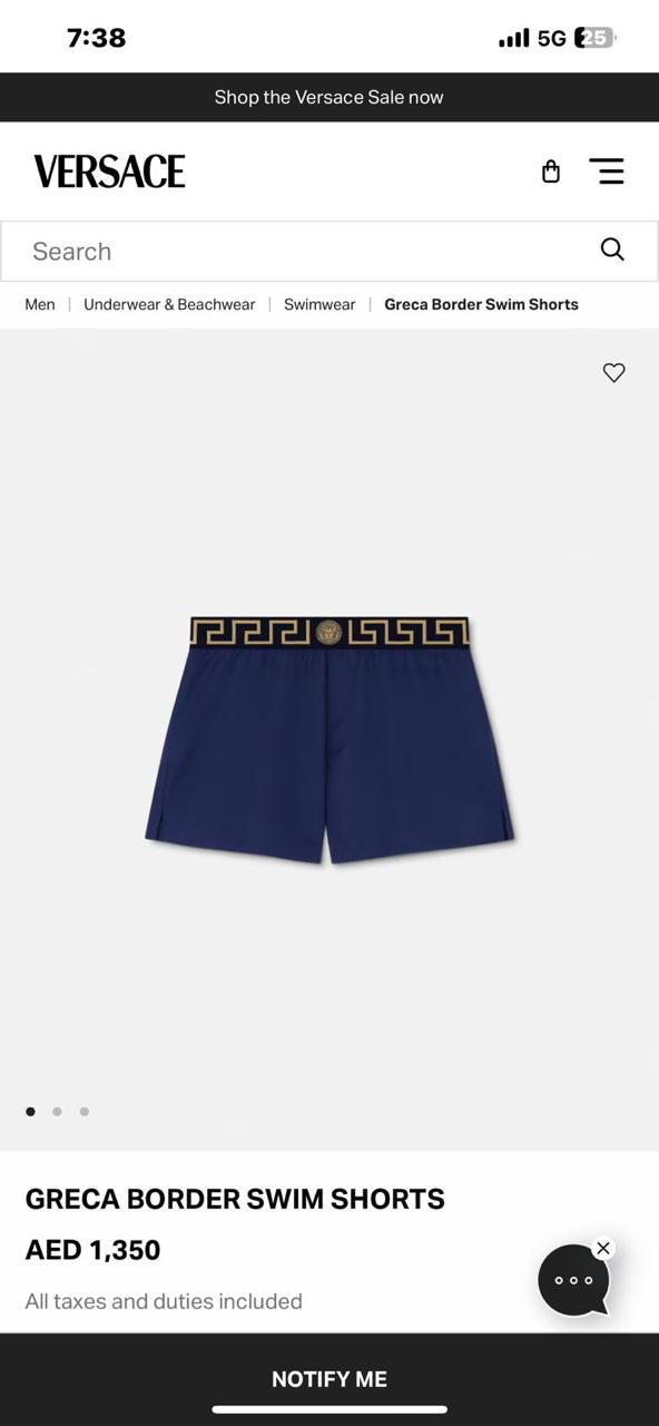 Versace Swimming Shorts 3 colors