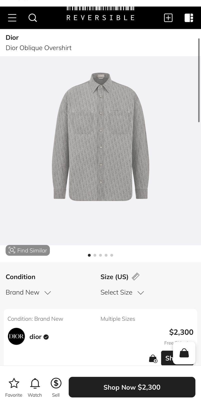 Dior Long Sleeve Shirt