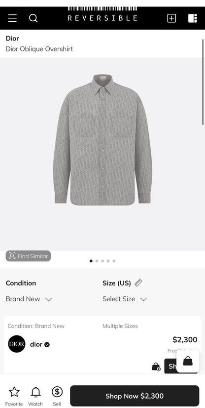 Dior Long Sleeve Shirt