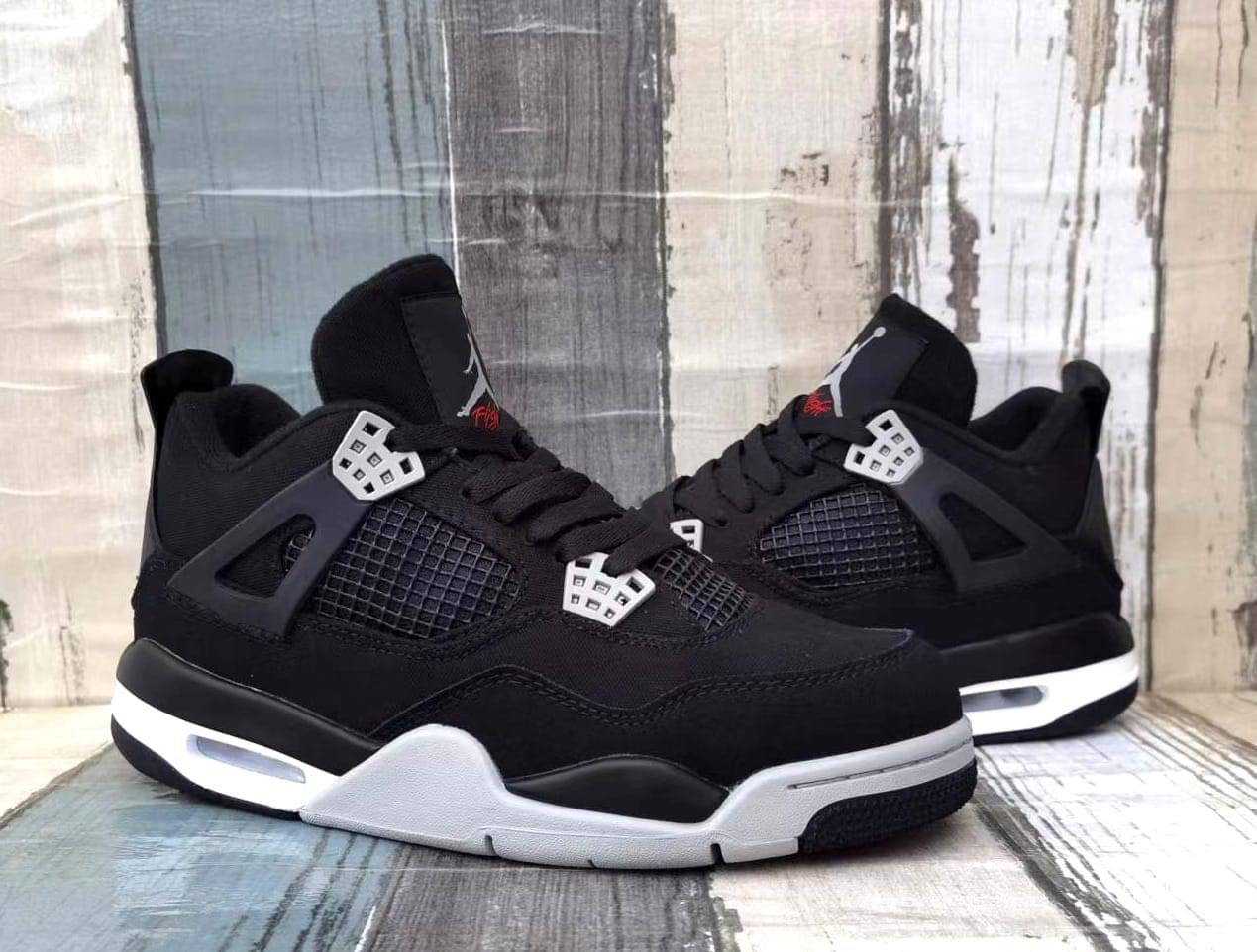 Jordan 4 black Canvas