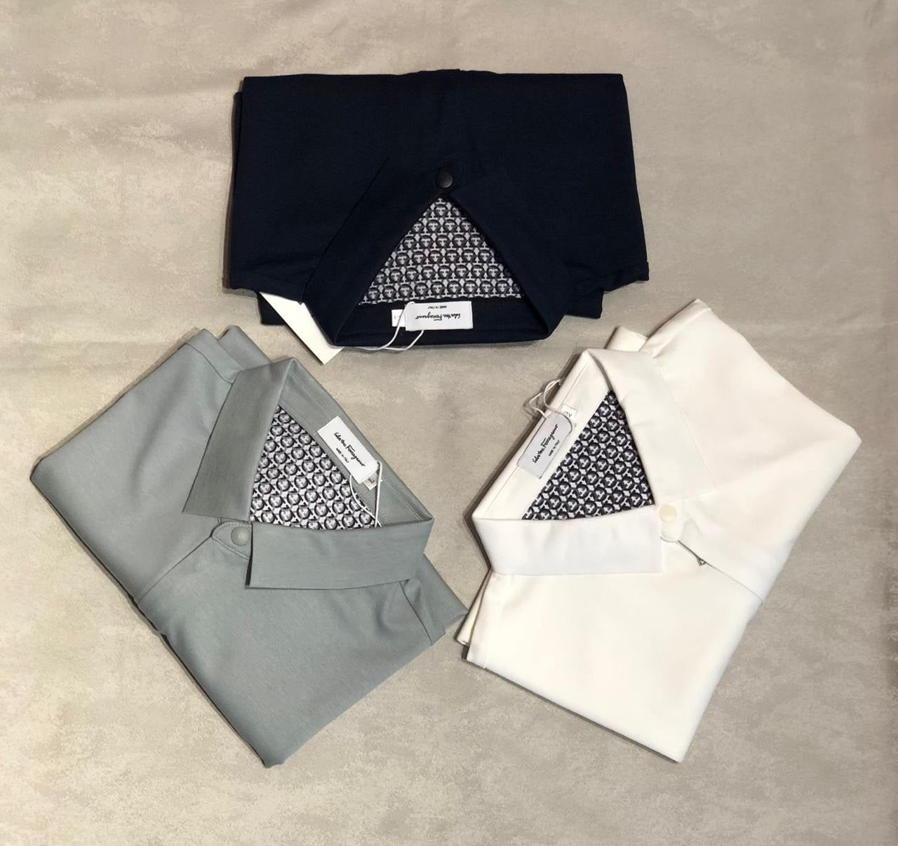 Ferragamo Zipped Polo Shirt 3 colors