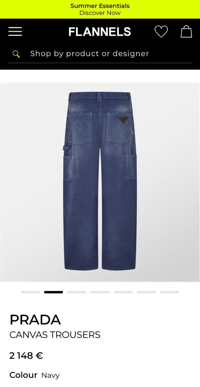 Prada Canvas Pants