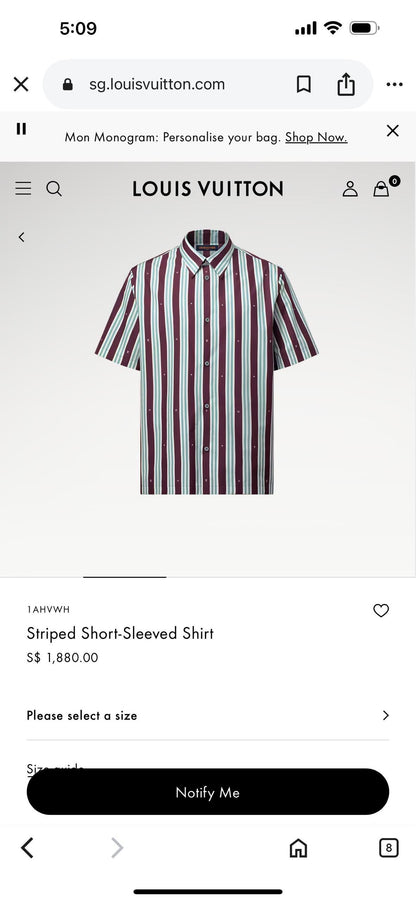 Louis Vuitton Short Sleeve Shirt