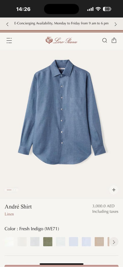 Loro Piana Long Sleeve Shirt