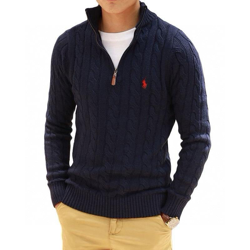 Polo Half Zipper Sweaters