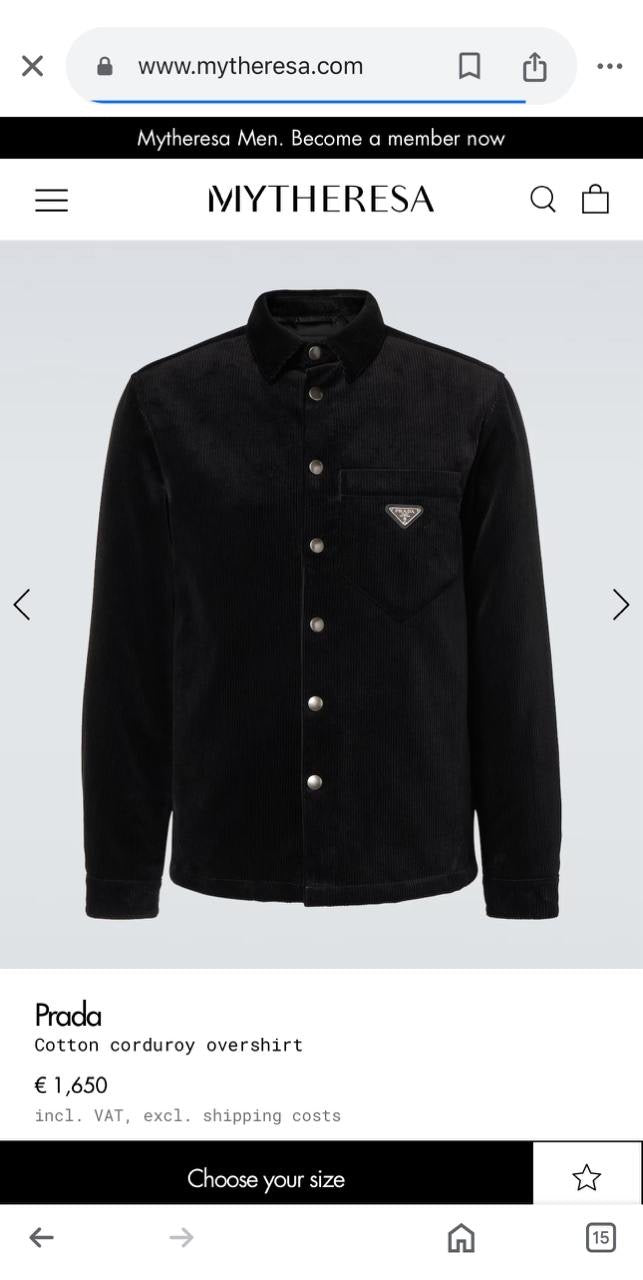 Prada Velvet Shirt