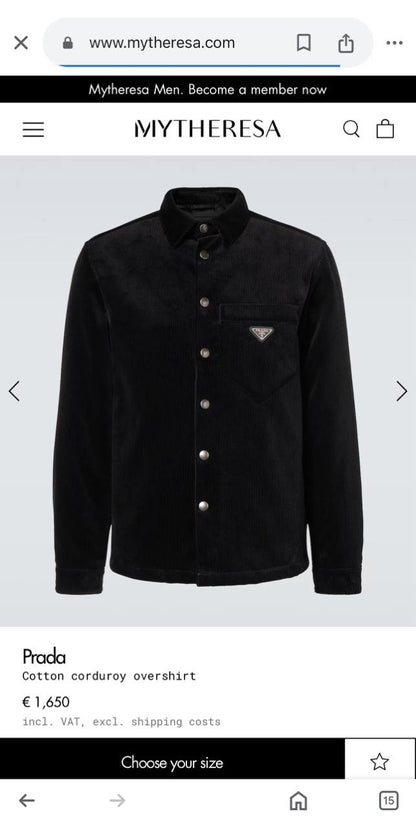 Prada Velvet Shirt