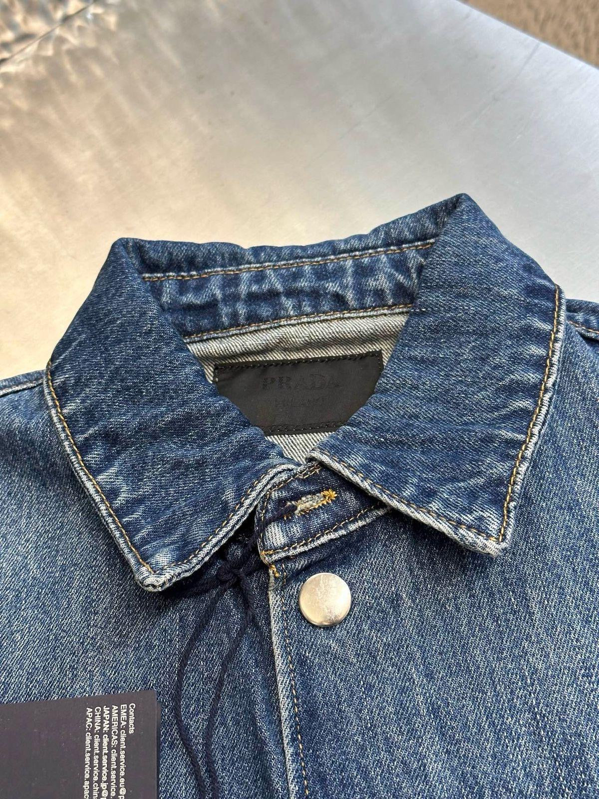 Prada Short Sleeve Denim Shirt