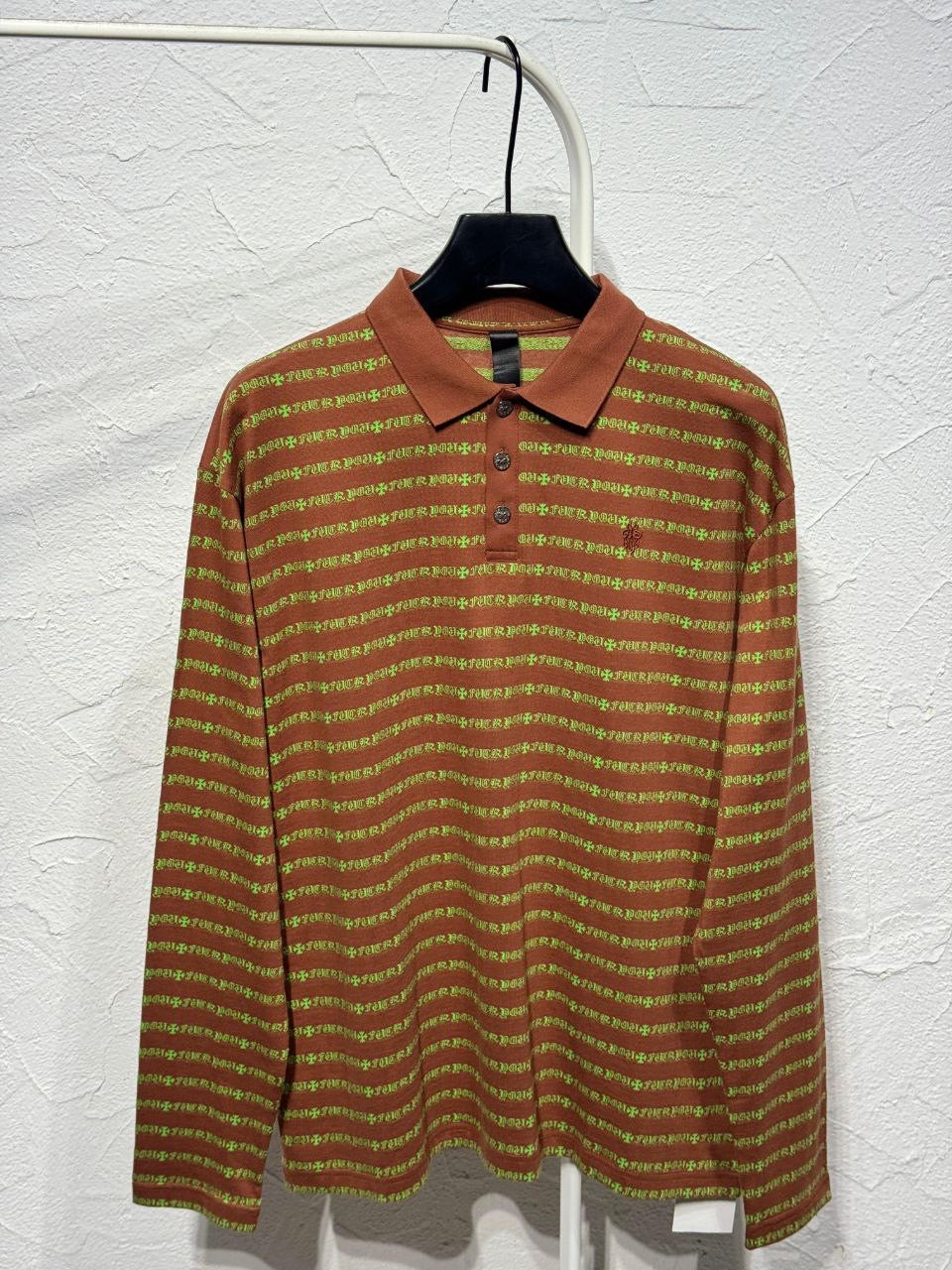 Chrome Hearts Long Sleeve Polo Shirt