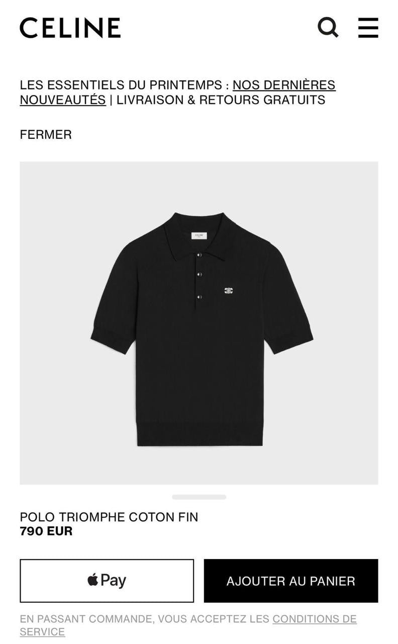 Celine Knitwear Polo Shirt 3 colors