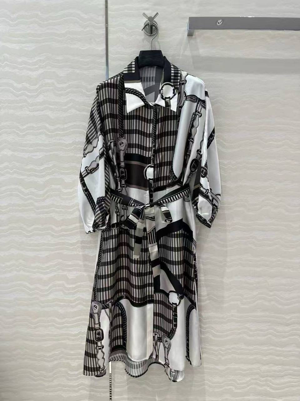 Hermes Silk Wool Dress